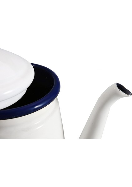 1.1lthickened Emaye Ince Ağız Tencere Damla Cezve Gooseneck Spout Uzun Ağız Kahve Su Isıtıcısı Ev Çay Aracı | Çaydanlıklar (Beyaz) fırsatları