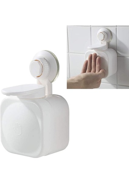 350 ml Sıvı Sabunluk Sabunluk Manuel Basın Sıvı Sabun Dağıtıcı Mutfak Banyo Hiçbir Trace Duvara Montaj Sabunluk | Sıvı Sabun Dağıtıcıları (Beyaz) fiyatları