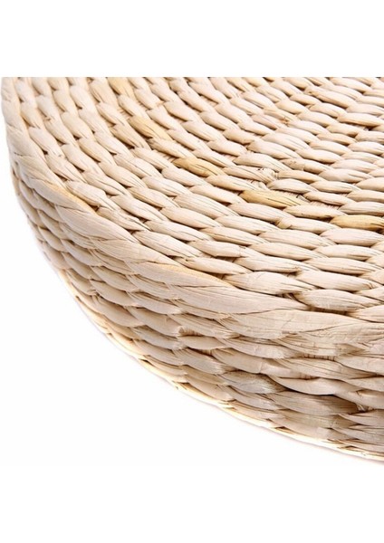 Sandalye Koltuk Pad Bej El Yapımı Yuvarlak Saman Örgü Yastık Kat Mat Yoga Zen Ev Bahçe Açık Veranda Dekor Yastık(Yurt Dışından) fiyatları