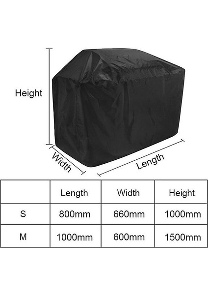 Izgara Kapağı Barbekü Kapak Su Geçirmez Gaz Izgara Kapakları Ağır Veranda Açık Barbekü Izgara Kapak Uv Dayanıklı Rıp Dayanıklı (100X60X150 Cm) (Siyah) fırsatları
