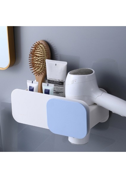 Saç Kurutma Makinesi Tutucu Alan Saç Düzleştirici Depolama Raf Duvara Monte Banyo Raf Depolama Aksesuarları Saç Kurutma Makinesi Tutucu | Banyo Rafları modelleri