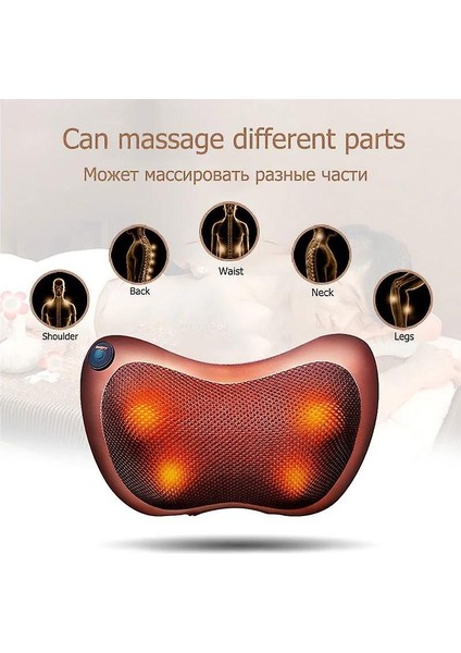 Elektrik Servikal Omurga Masaj Yastık Çok Fonksiyonlu Kızılötesi Bel Arka Ayak Vücut ve Boyun Relax Car Home Shiatsu Masaj (Tip 1)