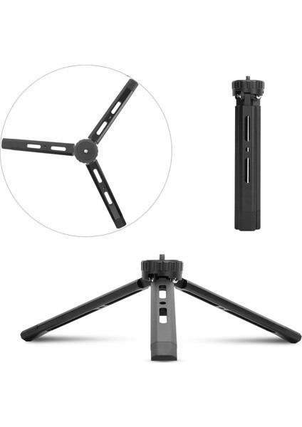 Mini Metal Tripod Alüminyum Alaşım Masaüstü Standı Tripod ile 1/4 Inç Vida Kamera Kamera Projektör Için