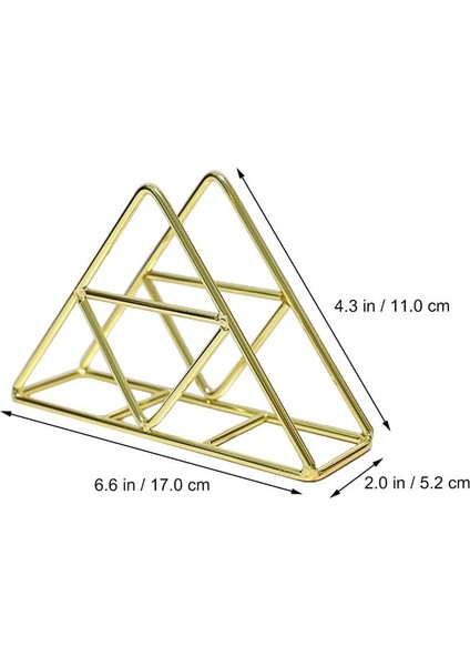 Lüks Retro Üçgen Peçete Tutucu Doku Kağıt Raf Konteyner Masaüstü Organizatör Masa Dekorasyon Otel Restoran | Kağıt Tutucular (Altın) modelleri