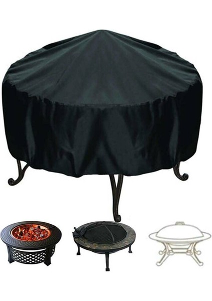 (76 x 30 Cm) Yuvarlak Yangın Çukur Kapak Su Geçirmez Izgara Barbekü Pişirme Veranda Koruyucu Dayanıklı