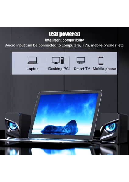 128 Masaüstü Mini USB 2.1 Subwoofer Yükseltme Bilgisayar Hoparlörü Cep Telefonu Dizüstü Küçük | Subwoofer