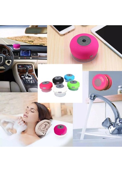 Kablosuz Taşınabilir Duş Subwoofer Hoparlör LED Işık ile Su Geçirmez Eller Ücretsiz Çağrı Müzik Emme Mikrofon | Taşınabilir Hoparlörler (Mavi) fiyatları