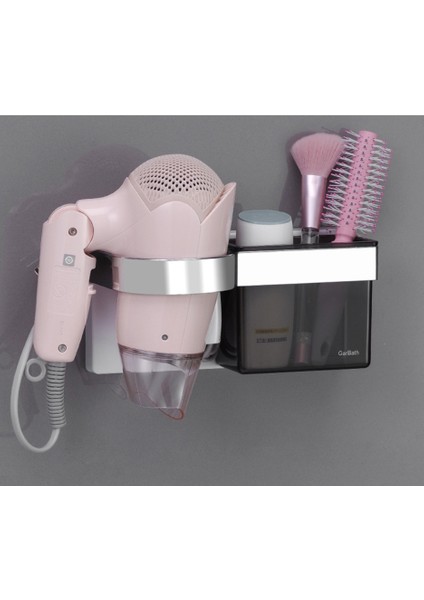 Yumruksuz Duvar Asılı Tuvalet Saç Kurutma Makinesi Raf Tırnaksız Depolama Raf Banyo Saç Kurutma Makinesi Raf modelleri