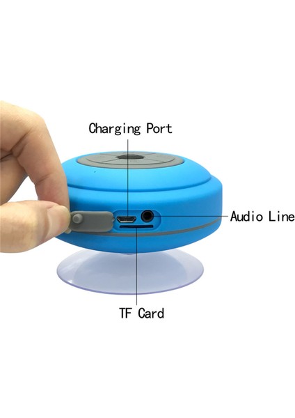 LED Hoparlör Bluetooth Su Geçirmez Hoparlör Taşınabilir Stereo Hoparlörler Ses Tf Kart Bas Hoparlör Subwoofer Hoparlör | Kitaplık Hoparlörler (Mavi) fiyatları