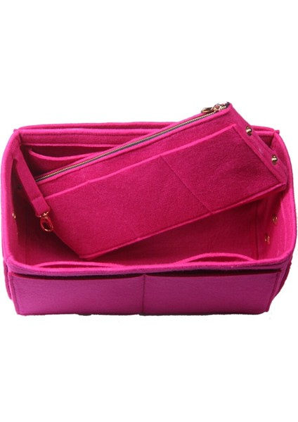 Çanta Çanta Çanta Çanta Prim Keçe (El Yapımı) W / Ayrılabilir Zip Cebi | Kozmetik Çanta ve davalar