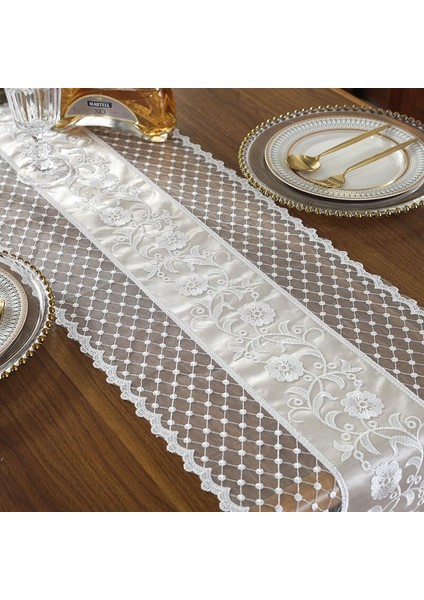 70 cm Dantel Kore Prenses Masa Bayrak Avrupa Beyaz Basit Çay Masa Koşucu Fransız Dantel Tv Kabine Masa Örtüsü | Masa Koşucuları