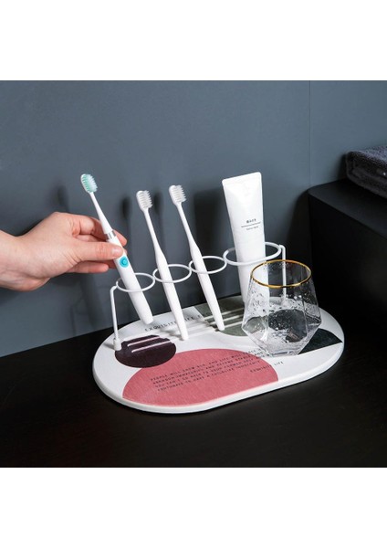 Diatom Ooze Diş Fırçası Tutucu Depolama Raf Diş Fırçası Kupası Mat Pad Banyo Su Emme Paspaslar Sabun Diş Macunu Mat Plaka