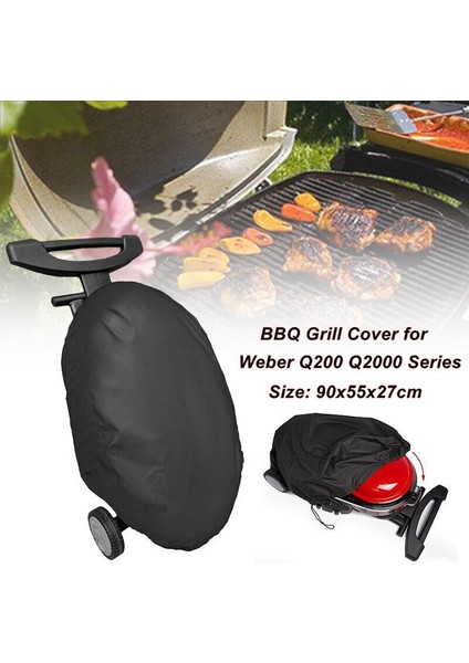 90X55X27 cm Oxford Bbq Kapak Su Geçirmez Açık Anti Toz Izgara Kapağı Bahçe Yard Yağmur Barbekü Koruyucu Weber Q200 / 2000 | Kapakları modelleri