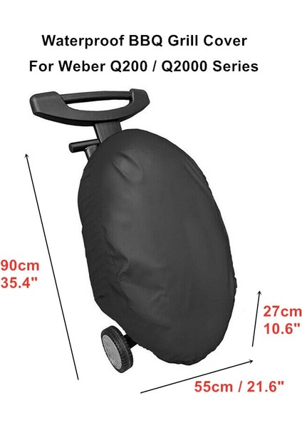 90X55X27 cm Oxford Bbq Kapak Su Geçirmez Açık Anti Toz Izgara Kapağı Bahçe Yard Yağmur Barbekü Koruyucu Weber Q200 / 2000 | Kapakları fırsatları
