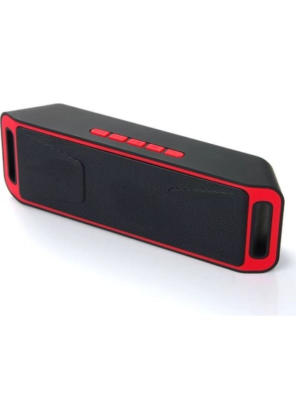 Taşınabilir Kablosuz Açık Bluetooth Hoparlörler Bas Stereo Ses Subwoofer Fm Radyo Mp3 Çalar Bilgisayar Akıllı Telefonlar Için USB Tf | Taşınabilir Hoparlörler (Kırmızı)