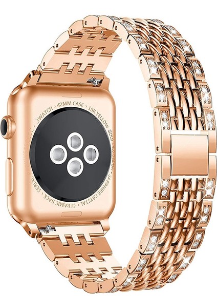 Strap Apple Izle 4 5 6 Se 40MM Lüks Elmas Paslanmaz Çelik Metal Bilezik IWatch Uyumlu 3 2 1 Band 38MM | Izle Bantları
