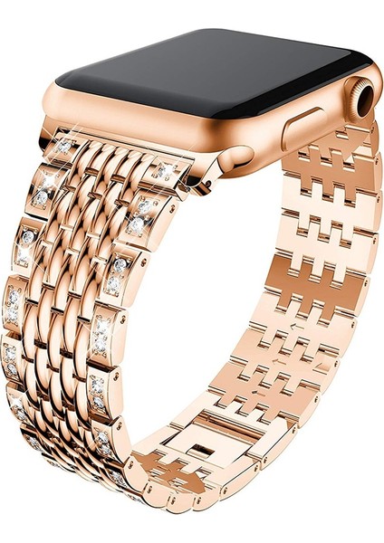 Strap Apple Izle 4 5 6 Se 40MM Lüks Elmas Paslanmaz Çelik Metal Bilezik IWatch Uyumlu 3 2 1 Band 38MM | Izle Bantları