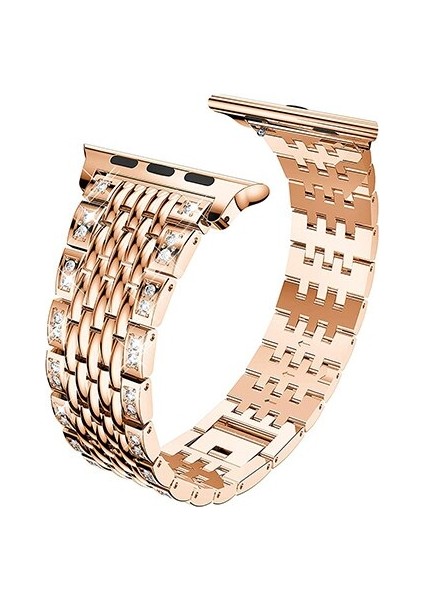 Strap Apple Izle 4 5 6 Se 40MM Lüks Elmas Paslanmaz Çelik Metal Bilezik IWatch Uyumlu 3 2 1 Band 38MM | Izle Bantları