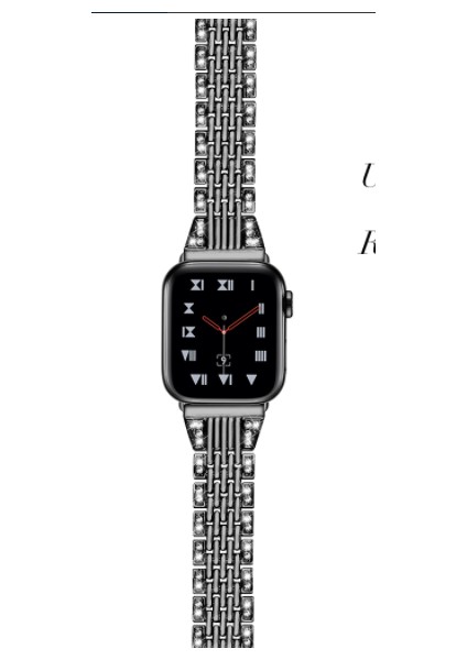 Elmas Exquisite Askısı Apple Watch Uyumlu Band Serisi Kadınlar Izle Için Ince Taze Çelik Bilezik | Izle Bantları