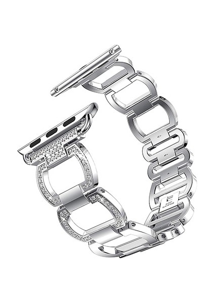Lüks Metal Elmas Bilezik Apple Watch Uyumlu Band Için IWatch Uyumlu Paslanmaz Çelik Döngü Bilek Kayışı | Izle Bantları
