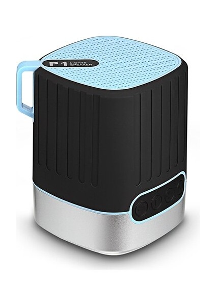 Mini Su Geçirmez Bluetooth Hoparlör Radyo Fm ile Tf Kart LED Işık Torch Promosyon Açık Kablosuz Subwoofer Stereo | Taşınabilir Hoparlörler (Mavi)