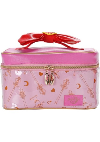 Bayanlar Kozmetik Çantası Pu Deri Taşınabilir Saklama Çantası Organizatör Büyük Kapasiteli Çanta Mücevher Kutusu Sailor Moon | Kozmetik Çanta ve davalar