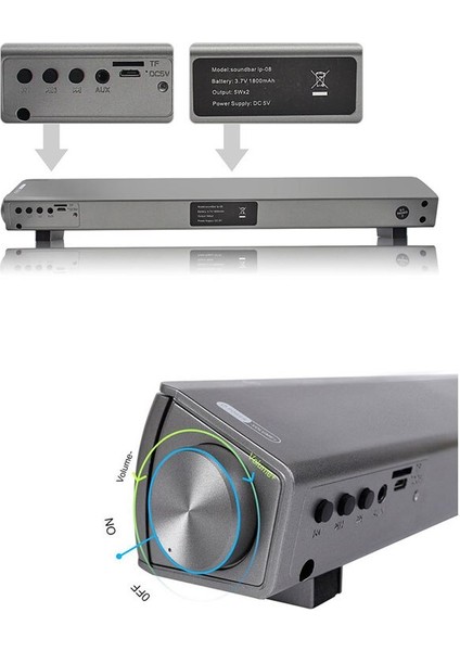 Bluetooth 4.0 Kablosuz Hoparlör Taşınabilir Subwoofer Hoparlör Desteği Tf Kart Eller Huawei Oppo Telefon Için Ücretsiz | Taşınabilir Hoparlörler (Gri) fırsatları
