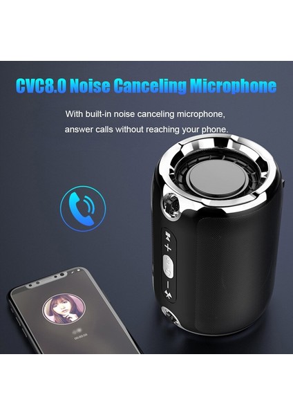 Taşınabilir Küçük Bluetooth Hoparlör Fm Radyo ile Müzik Bas Subwoofer Tf Aux Bilgisayar Telefonları Için USB Hoparlörler | Açık Hoparlörler (Siyah) fiyatları