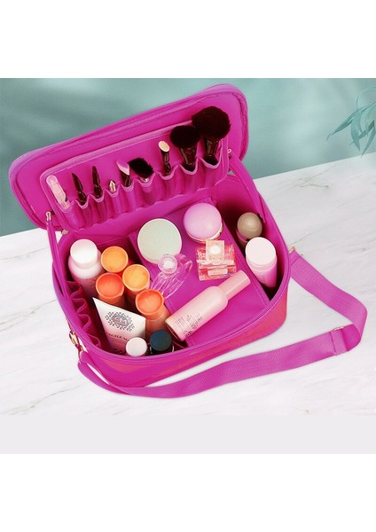 Kadın Omuz Kozmetik Durumda Profesyonel Makyaj Kutusu Güzellik Dövmeler Nail Art Aracı Oje Depolama Organizatör Büyük Yıkama Çantası | Kozmetik Çanta ve Telefon Kılıfılar(Yurt Dışından) fiyatları