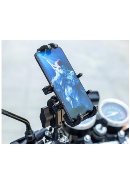 Motosiklet Bisiklet Evrensel Cep Telefonu Tutucu Alüminyum Bisiklet Sürme Braketi Gps Dağı Motosiklet Gidon Yan Ayna Standı | Telefon Sahipleri ve Standları fiyatları
