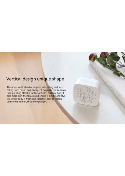 Bluetooth Hoparlör Aı Kontrol Kablosuz Taşınabilir Mini Bluetooth Hoparlör Stereo Bas ve Mikrofon Hd Kalite Çağrı | Taşınabilir Hoparlörler (Beyaz)(Yurt Dışından)