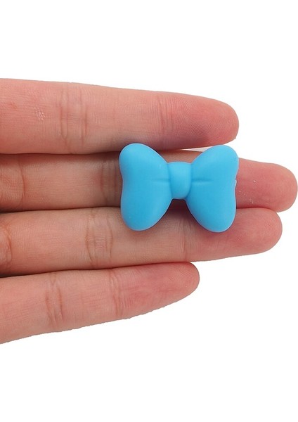20 Adet Gevşek Silikon Ilmek Dıy Bebek Emzik Kukla Diş Kaşıyıcı Hemşirelik Duyusal Papyon Takı Oyuncak | Bebek Diş Kaşıyıcı | Silikon Bebek Teetherbaby Silikon Diş Kaşıyıcı