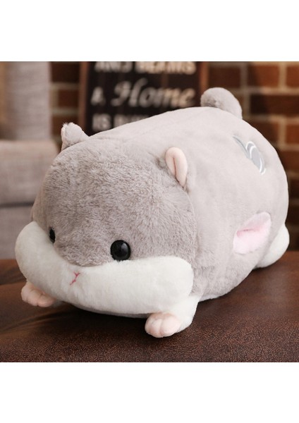 50 cm Sevimli Hamster Fare Peluş Oyuncak Dolması Yumuşak Hayvan Hamtaro Yastık Handwarmer Güzel Çocuklar Çocuklar Için Bebek Oyuncak Noel Hediyesi | Doldurulmuş peluş Hayvanlar (Gri)