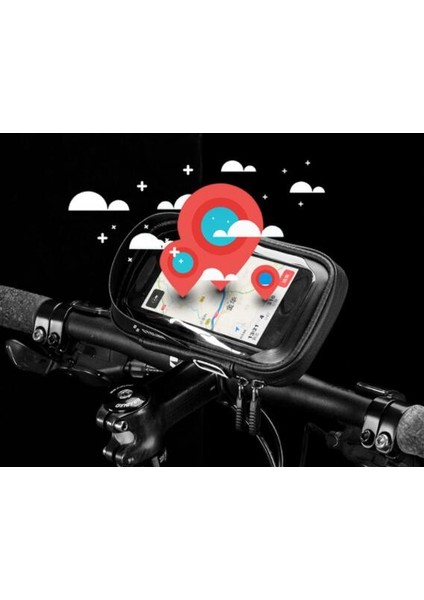 Su Geçirmez Bisiklet Telefon Tutucu Çanta Kılıf Dokunmatik Ekran Mtb Bisiklet Motosiklet Tutucu Standı Kılıfı 5.8 6.0 Inç Smartphone Çanta | Telefon Tutucular duruş modelleri