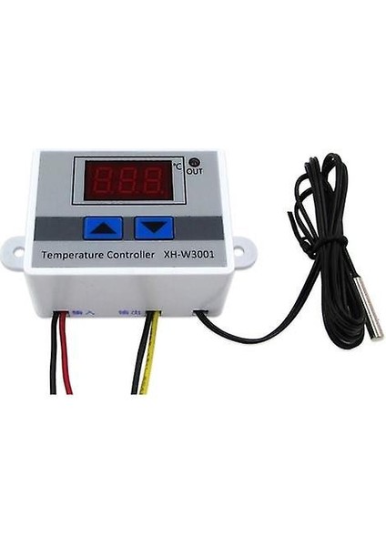 XH-W3001 Dijital LED Ön Wire Soğuk/sıcak Sıcaklık Denetleyicisi Termostat Kontrol Anahtarı Probu Sensörle 12V
