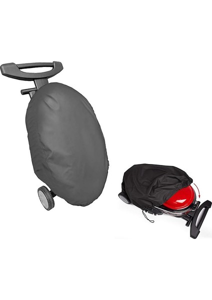 Barbekü Rolling Cart Izgara Kapak Aracı Weber Q2000 Q200 Için (90 * 55 * 27CM)