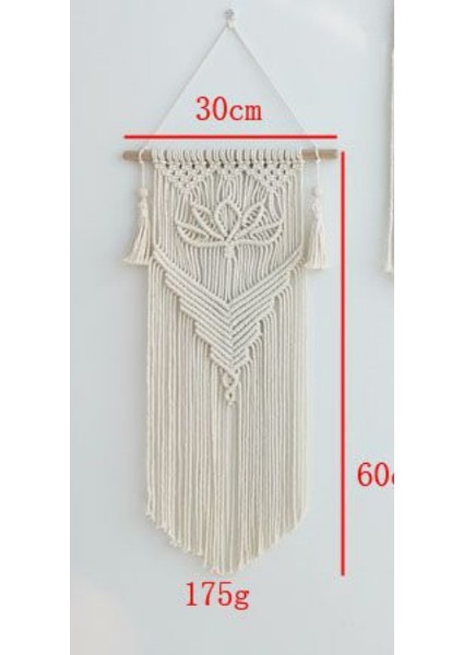 30 * 60 cm Nordic Makrome Dokuma Goblen Boho Chic Bohemian Duvar Asılı Ev Dekorasyon El Sanatları Pamuk Halat Dokuma Kapalı Sanat Odası Destek | Dekoratif Gobiyeller fiyatları