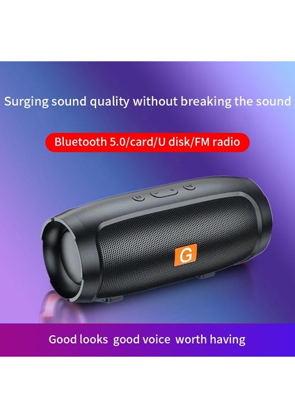 Kablosuz Bluetooth Hoparlör Açık Kart Subwoofer Küçük Ses Ses Yayın Mini Hediye Hoparlör | Taşınabilir Hoparlörler (Siyah)(Yurt Dışından) fırsatları