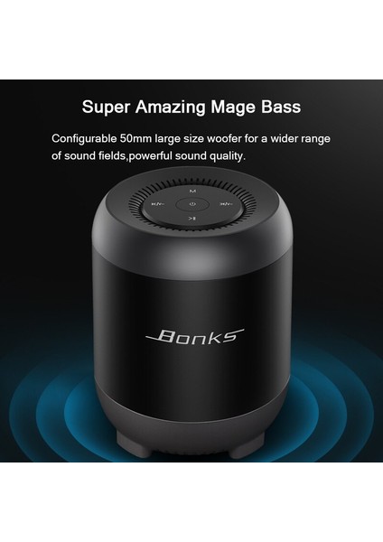 Taşınabilir Bluetooth 5.0 Mini Masaüstü Hoparlörler ile Tf Kart Oyna Kablo Çalma Subwoofer Tws Kablosuz Dragon Talk | Taşınabilir Hoparlörler (Siyah)