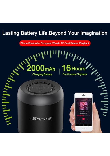 Taşınabilir Bluetooth 5.0 Mini Masaüstü Hoparlörler ile Tf Kart Oyna Kablo Çalma Subwoofer Tws Kablosuz Dragon Talk | Taşınabilir Hoparlörler (Siyah)