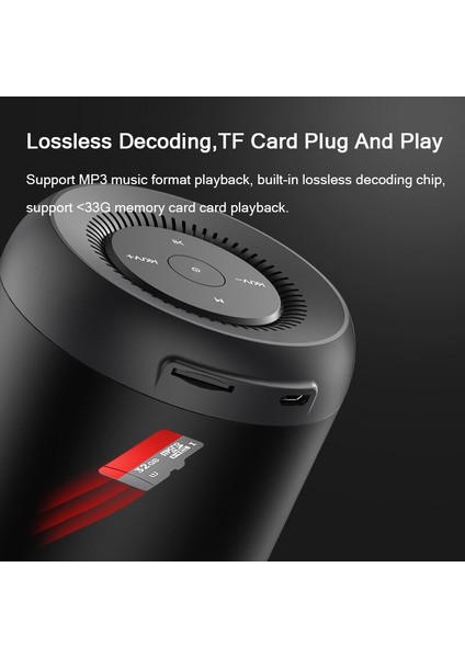 Taşınabilir Bluetooth 5.0 Mini Masaüstü Hoparlörler ile Tf Kart Oyna Kablo Çalma Subwoofer Tws Kablosuz Dragon Talk | Taşınabilir Hoparlörler (Siyah)
