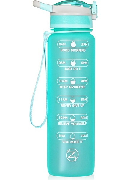 Saman ve ile 1l / 32OZ Motivasyonel Su Şişesizaman Işaretleyici, Sızdırmaz ve bpa Ücretsiz Su Şişeleri Fitness Için Meyve Infüzer | Spor Şişeleri
