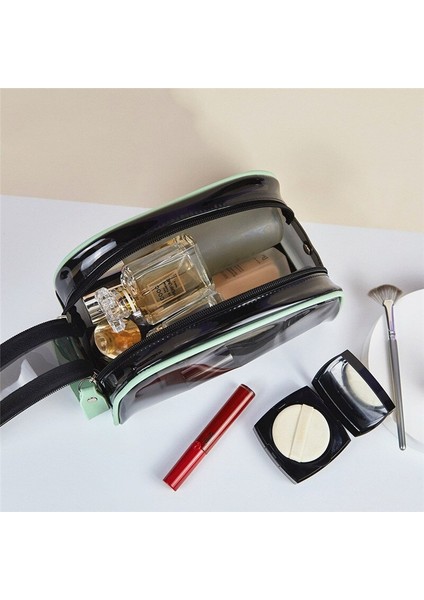 1 Adet Büyük Temizle Makyaj Çantası Su Geçirmez Kadın Kozmetik Çantası Seyahat Kadın Makyaj Organizatör Fermuar Yıkama Tuvalet Çantası | Kozmetik Çanta ve davalar modelleri