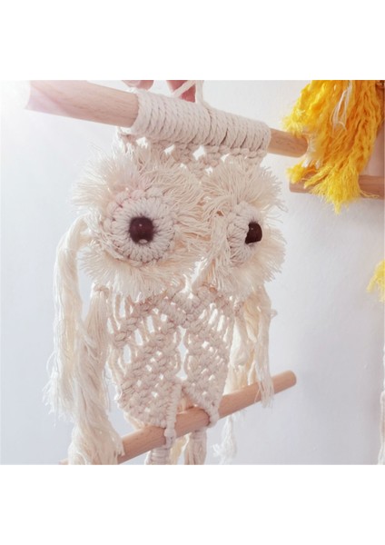 Baykuşlar Dream Catchers Goblen Çiçek Asılı Pot Halat Net Makrome Bitki Askı Saksı Ev Duvar Dekorasyon Için | Dekoratif Gobiyeller (Beyaz) modelleri