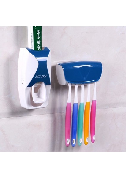 Uygun Diş Fırçası Tutucu Çok Fonksiyon Tasarruf Alanı Diş Fırçası Diş Macunu Banyo Aksesuarları Dayanıklı Diş Macunu Dağıtıcı | Diş Fırçası ve diş Macunu Tutucular
