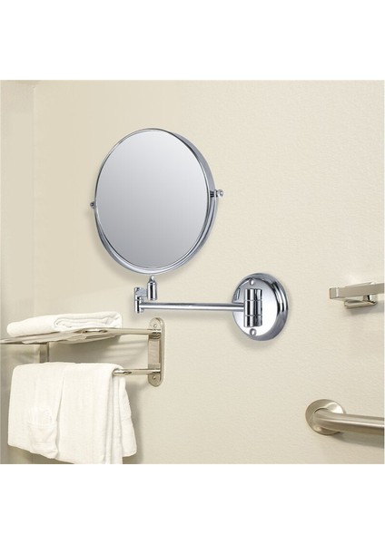 Büyüteç Krom Bitmiş Banyo Aksesuarları Makyaj Aynası Ayarlanabilir Mesafe 360 Döner | Banyo Aynaları modelleri