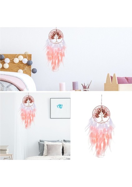 1 Adet Dream Catcher Tüy Kolye Duvar Asılı Dreamcatcher Ev Dekor | Rüzgar Çanları ve asılı Süslemeler (16 cm * 70CM)