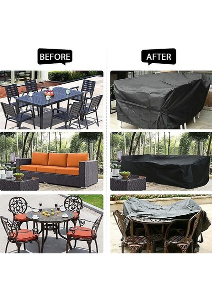 Bahçe Mobilya Kapakları, Açık Mobilya Kapak 420D Oxford Veranda Masa Suya Kapakları Su Geçirmez, Rüzgar Geçirmez Anti-Uv (200X160X70 Cm) modelleri