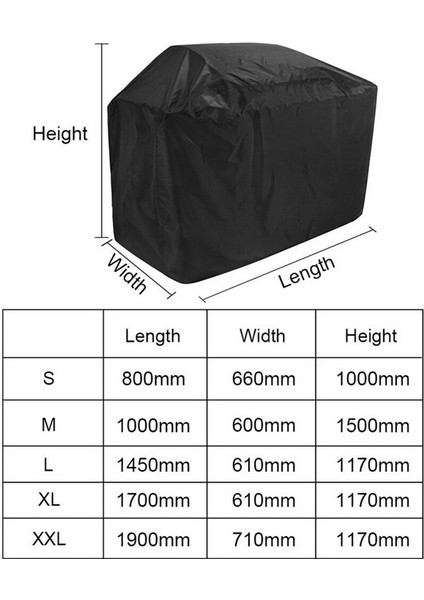 210D Barbekü Kapak Açık Toz Su Geçirmez Weber Ağır Izgara Kapak Yağmur Koruyucu Açık Barbekü Kapak Yuvarlak | Kapakları (100 * 60 * 150CM)