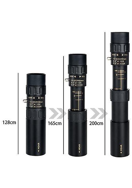 4 K Taşınabilir Monoküler Kapsam 10-300X40MM (Siyah)